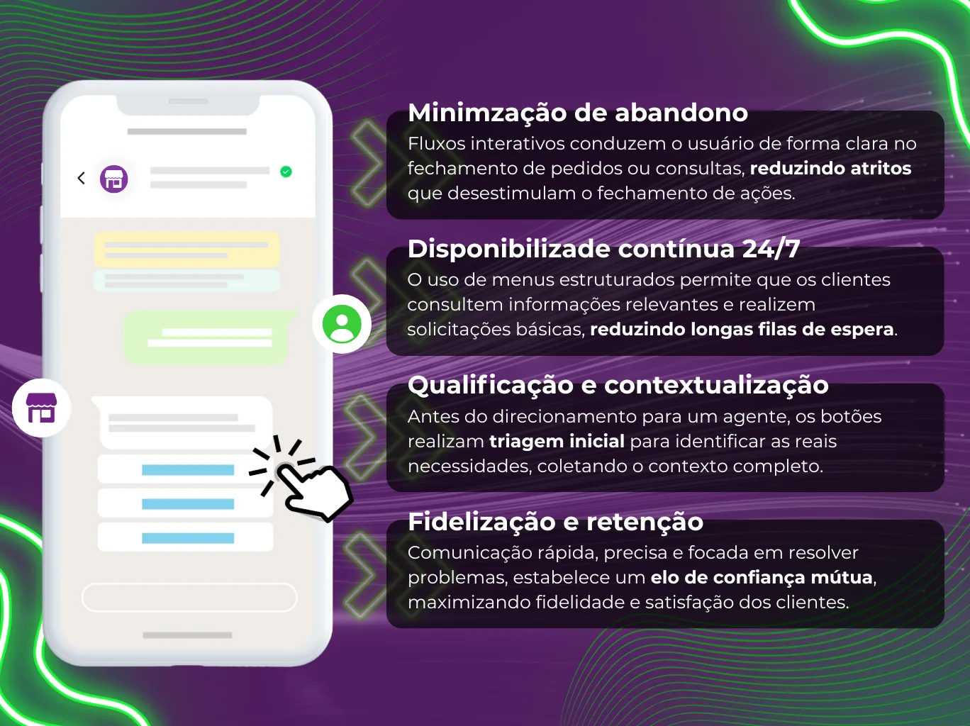Infográfico sobre vantagens práticas da automação estruturada