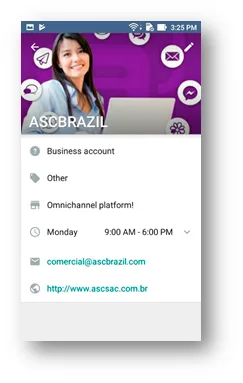 Visão da empresa cliente para o Agente de relacionamento com o cliente